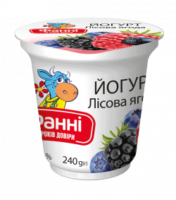 Йогурт 1,5%  з лісовою ягодою Фанні
