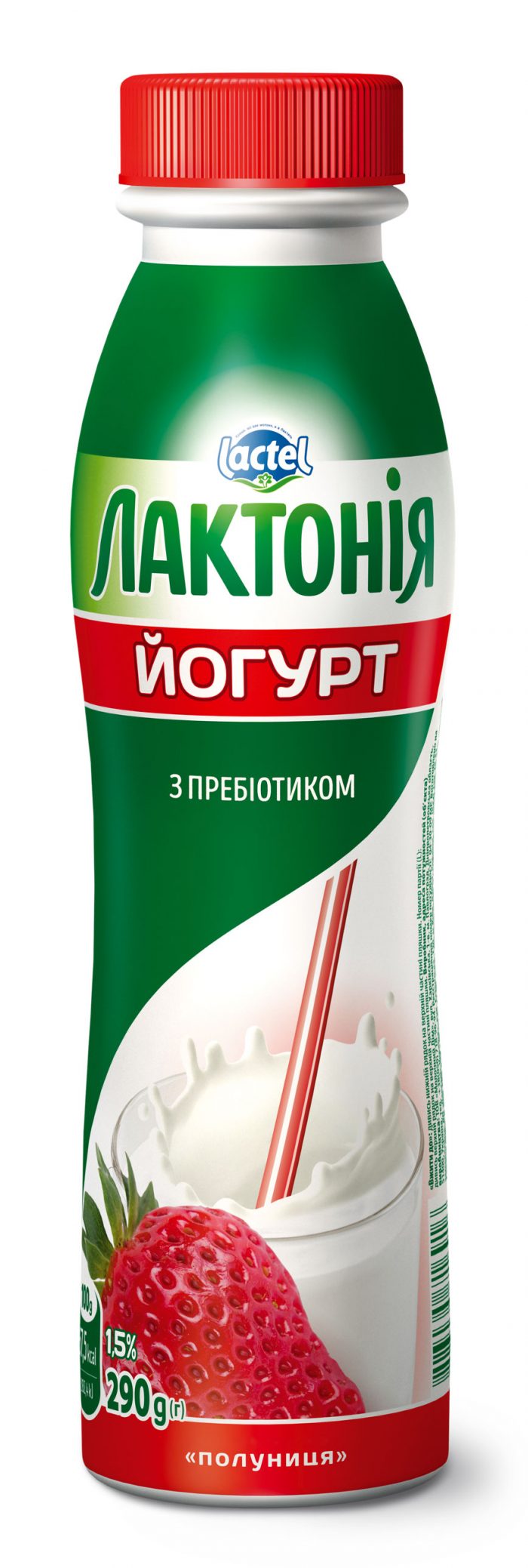 Йогурт з наповнювачем Полуниця 1,5%, “Лактонія”