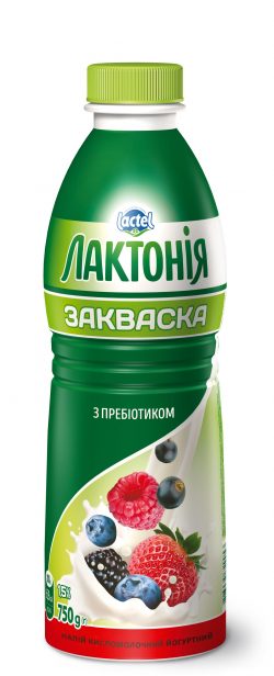 Yogurt type dairy drink “Zakvaska” Wild Berry 1.5%, “Lactonia”