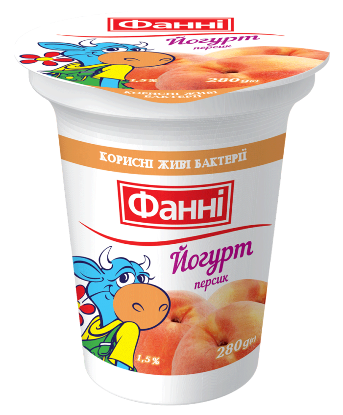 Йогурт 1,5% з персиком