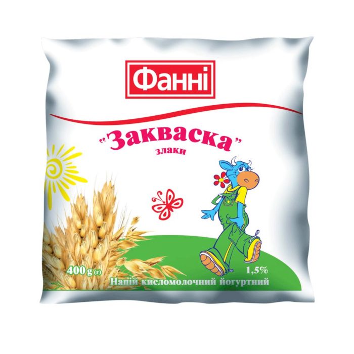 Напій кисломолочний йогуртний “Закваска” 1,5% злаки