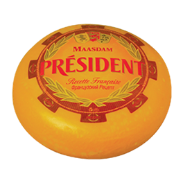 Сир твердий Мааздам 48% Президент
