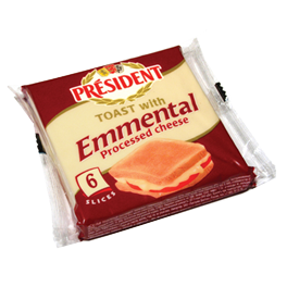Сир плавлений “з Ементалем” для тостів  40% Президент