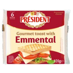 Сир плавлений з Ементалем для тостів  40% Президент