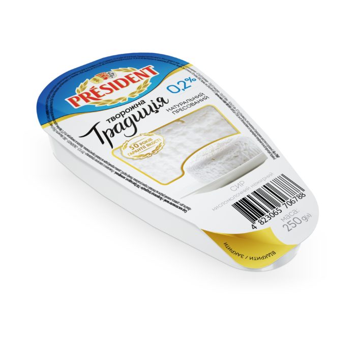 Curd “Tworozhna Tradicia” President 0,2% (bath 0,250 kg)