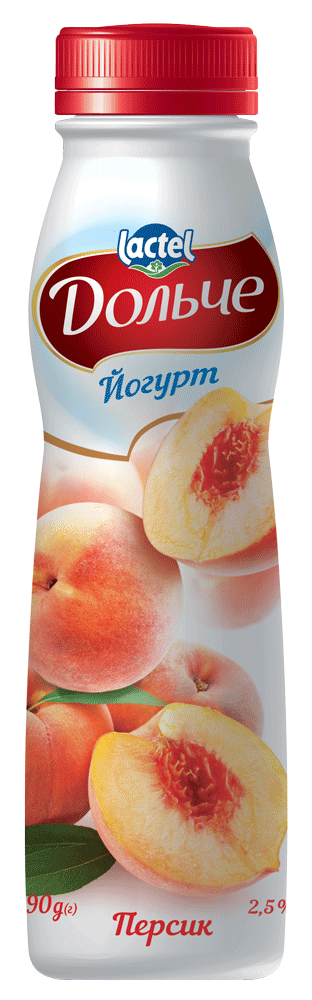 Drinkable yoghurt 2,5% Peach Dolce (bottle 0,290 kg)