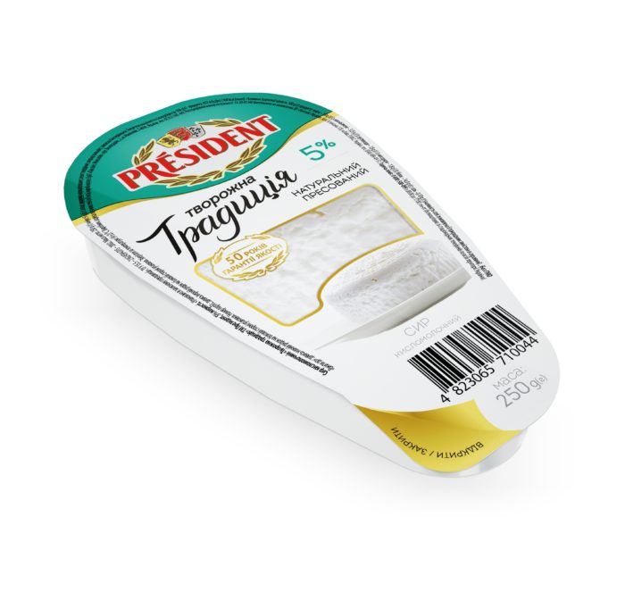 Curd “Tworozhna Tradicia” President 5% (bath 0,250 kg)