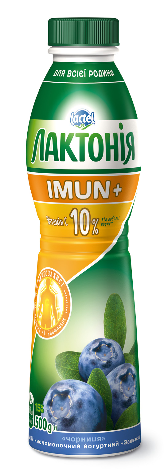 Dairy drink “Zakwaska” enriched with Vitamin C and prebiotic Rhamnosus Blueberry Lactonia Imun+