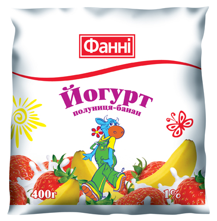 Drinkable yoghurt 1% Strawberry-Banana Fanni (0,400 kg)