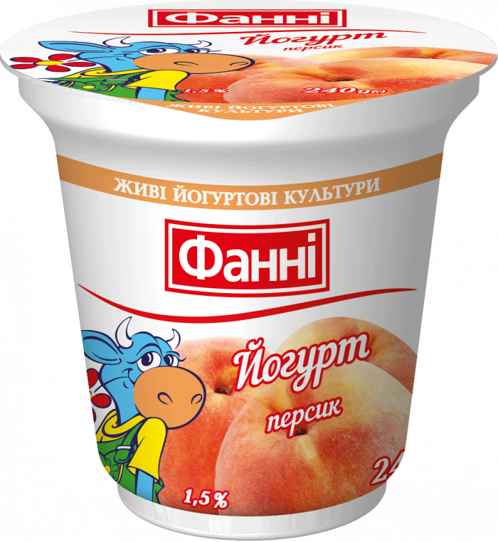 Yoghurt 1,5% Peach Fanni (cup 0,240 kg)