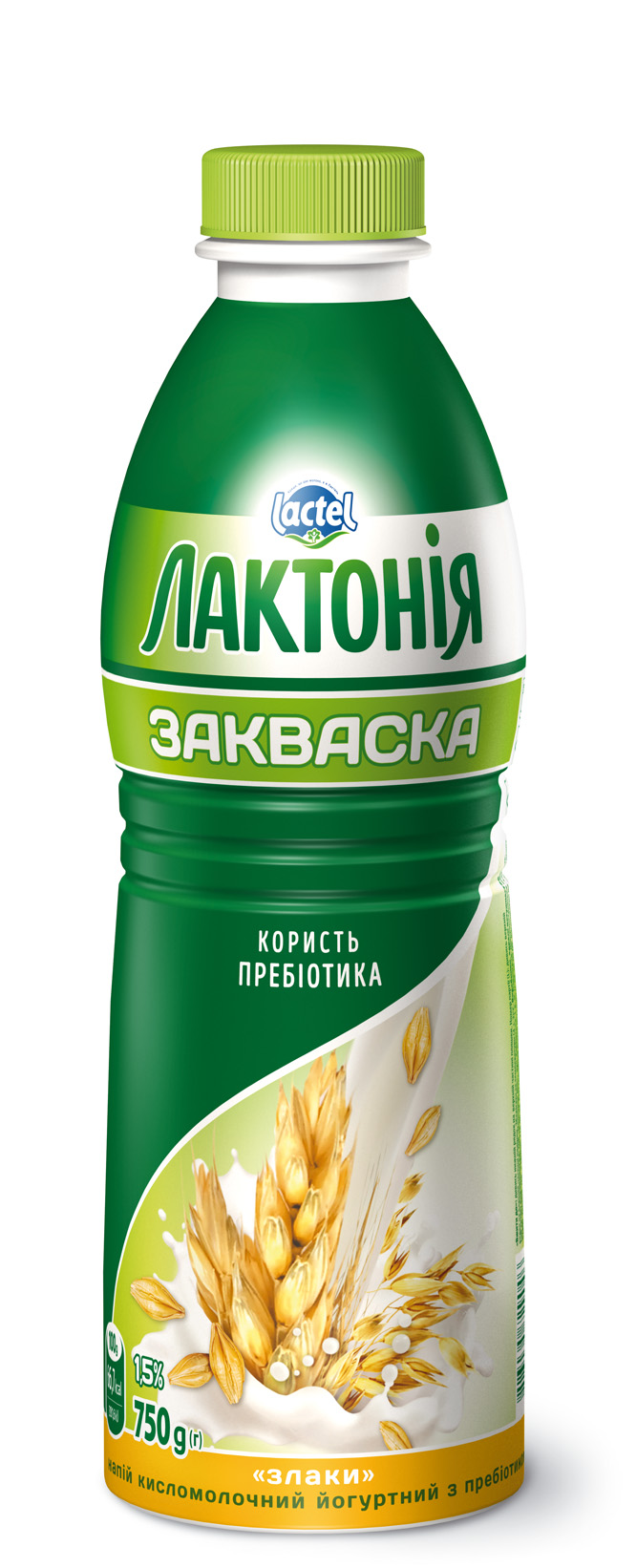 Dairy yogurt drink “Zakwaska” Cereals 1,5%, “Lactonia” (Bottle 0,750)