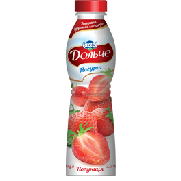 Drinkable yoghurt 2,5% Strawberry Dolce (bottle 0,500 kg)