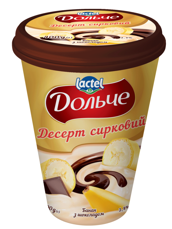 Dessert with chocolate 3,4% Banana Dolce (cup 0,400 kg)