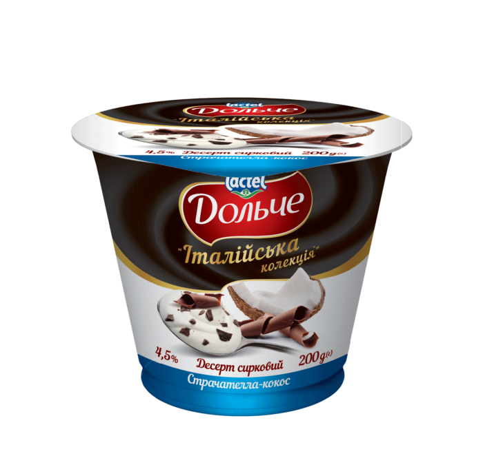Dessert 4,5% “Italian collection” coconut with straciatella Dolce (cup 0,120 kg)