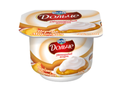 Yoghurt 3,2% double-layer Peach-Passion Fruit Dolce (cup 0,115 kg)