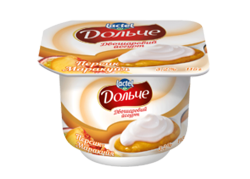 Yoghurt 3,2% double-layer Peach-Passion Fruit Dolce (cup 0,115 kg)