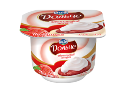 Yoghurt 3,2% double-layer Strawberry Dolce (cup 0,115 kg)