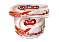 Yoghurt 3,2% double-layer Strawberry Dolce (cup 0,115 kg)