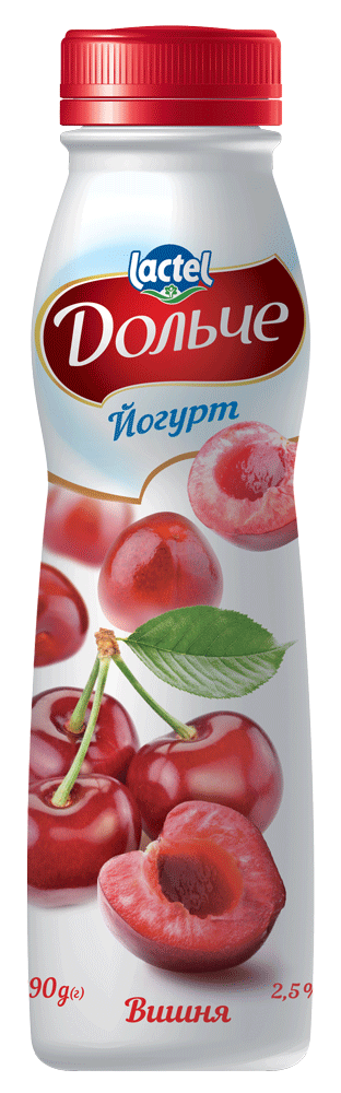 Drinkable yoghurt 2,5% Cherry Dolce (bottle 0,290 kg)