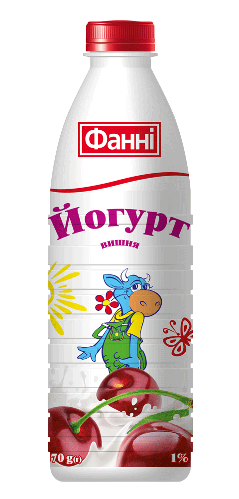 Drinkable yoghurt 1% Cherry Fanni (bottle 0,870 kg)
