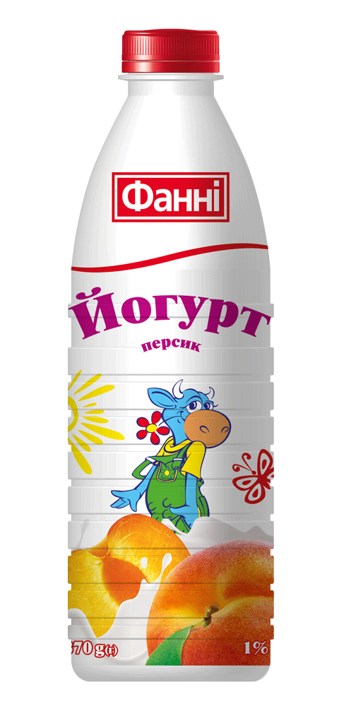 Drinkable yoghurt 1% Peach Fanni (bottle 0,870 kg)