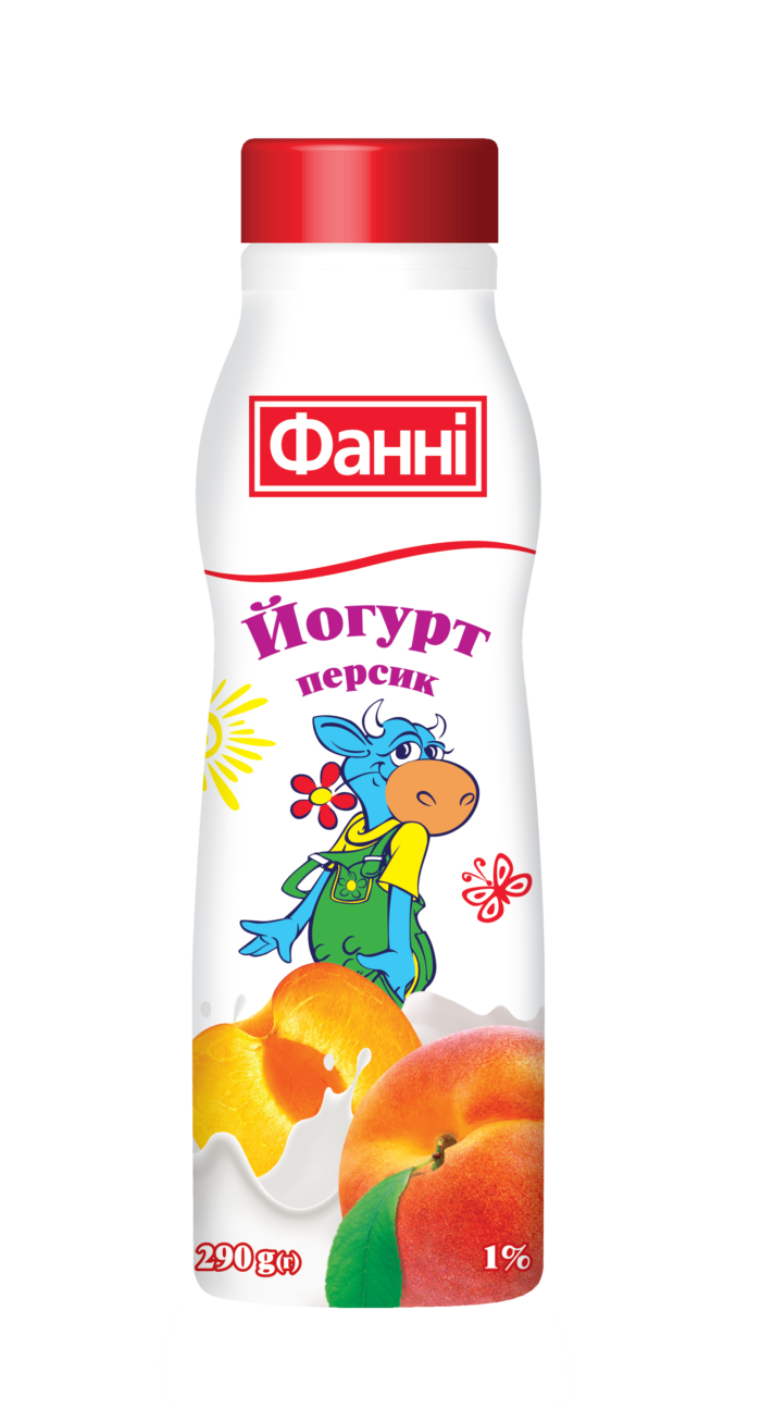 Drinkable yoghurt 1% Peach Fanni (bottle 0,290 kg)
