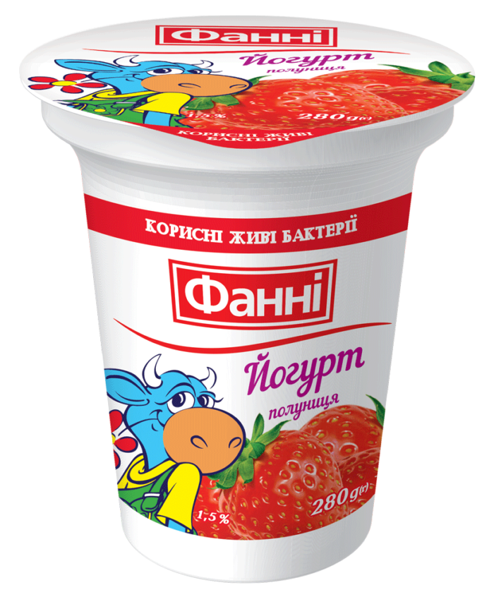 Yoghurt 1,5% Strawberry Fanni (cup 0,280 kg)