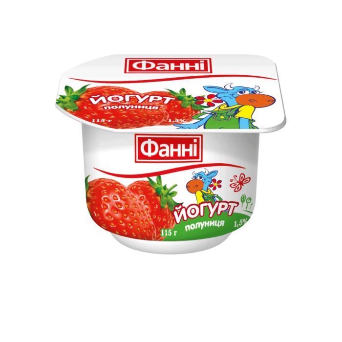 Yoghurt 1,5% Strawberry Fanni (cup 0,115 kg)