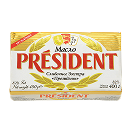 Unsalted butter 82% Président