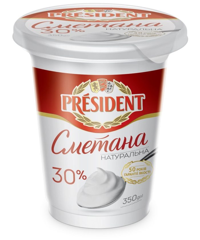 Sour Cream President 30% (Cup 0,350 kg)