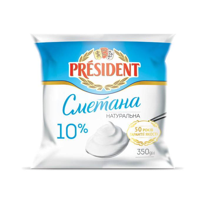 Sour Cream President 10% (Cup 0,350 kg)
