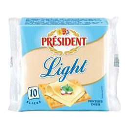Light processed cheese slices 20% Président