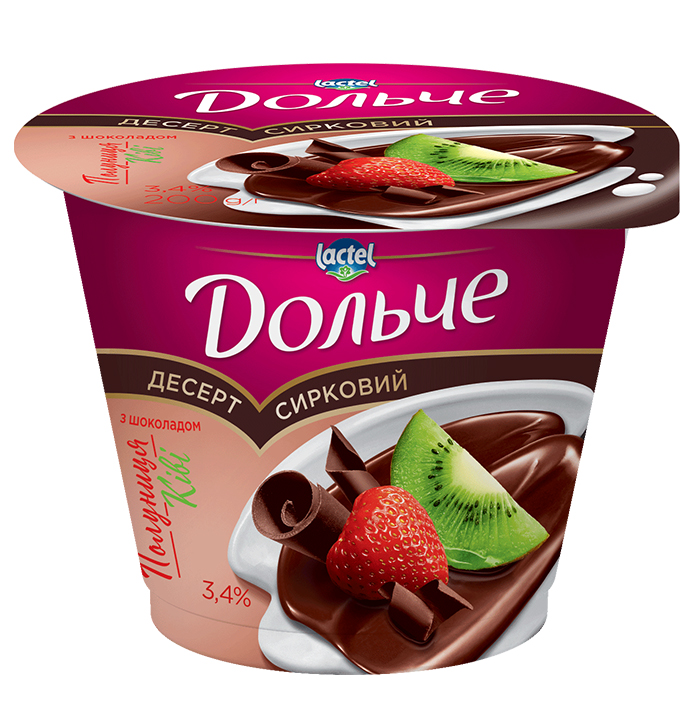 Dessert with chocolate 3,4% Strawberry Dolce