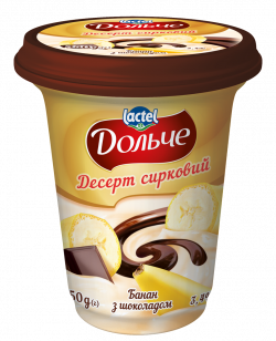 Dessert with chocolate 3,4% Banana Dolce (cup 0,350 kg)