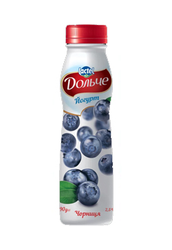 Drinkable yoghurt 2,5% Blueberry Dolce (bottle 0,290 kg)