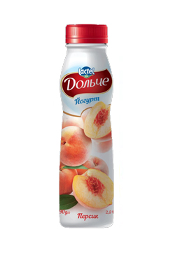 Drinkable yoghurt 2,5% Peach Dolce (bottle 0,290 kg)