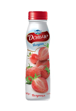 Drinkable yoghurt 2,5% Strawberry Dolce (bottle 0,290 kg)
