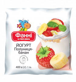 Drinkable yoghurt 1% Strawberry-Banana Fanni