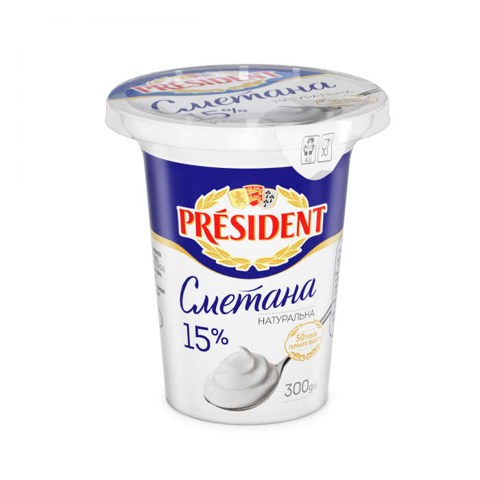 Sour Cream President 15%