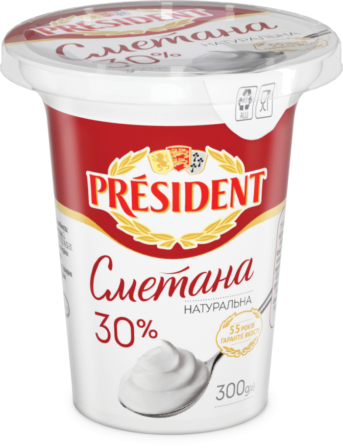 Sour Cream President 30%