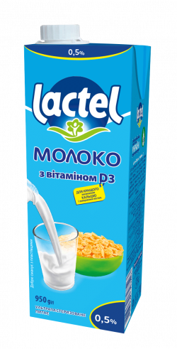 Ultra heat-treated milk Lactel with vitamin D3 low fat