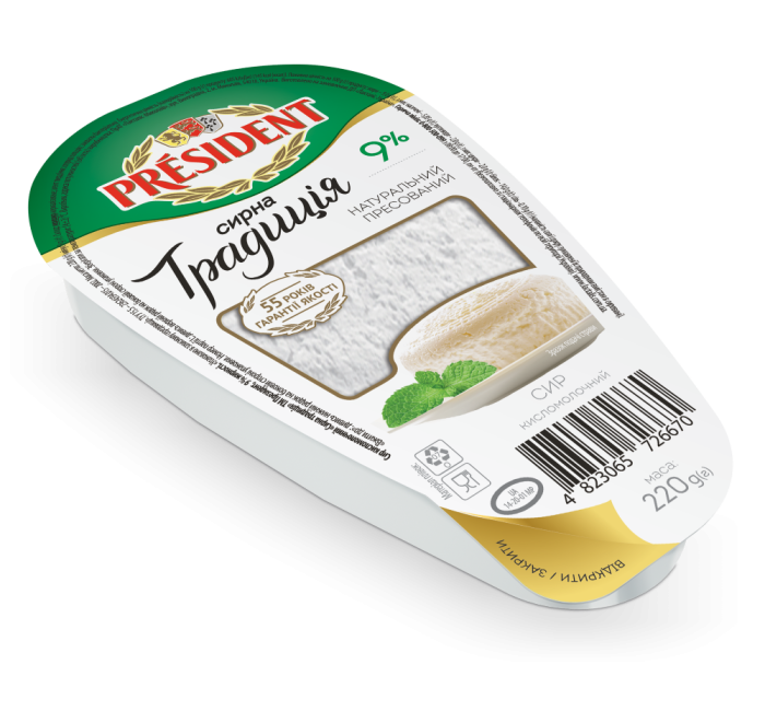 Curd “Syrna Tradycia” President 9%