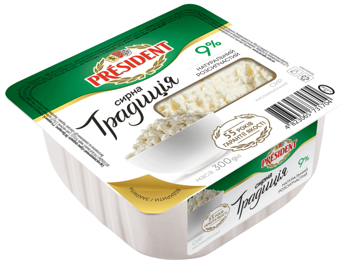 Curd “Syrna Tradycia” President 9%