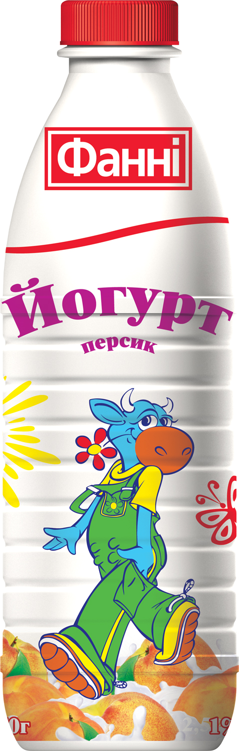 Drinkable yoghurt 1% Peach Fanni (bottle 0,870 kg)