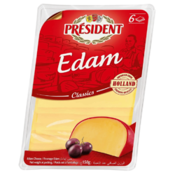 Hard cheese Edam slice 40% President