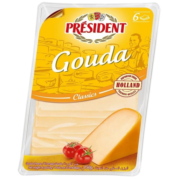 Сир твердий Гауда скибками 48% Президент