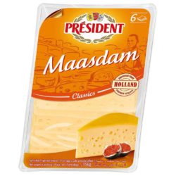 Сир твердий Маасдам скибками 45% Президент