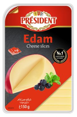 Hard cheese Edam slice 40% President