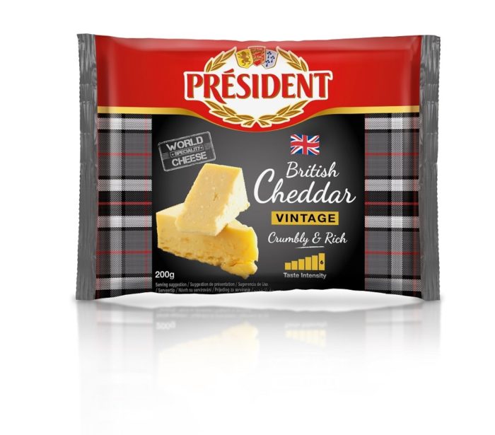 Hard cheese Cheddar Vintage 48% President