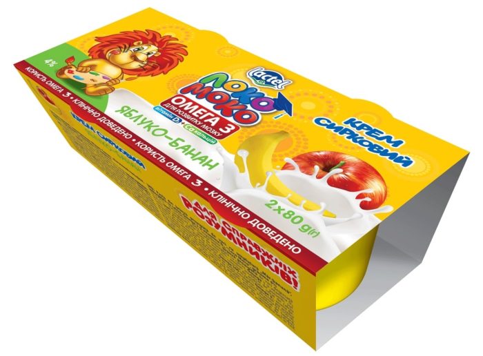 Syrok aerated 4% Apple LokoMoko (cup 0,160 kg (2*80g)
